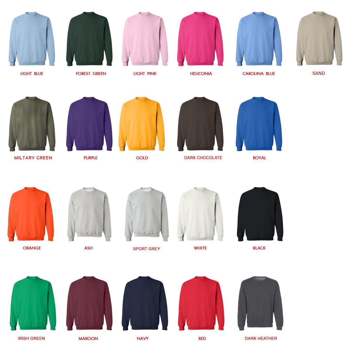 sweatshirt color chart - Beagle Gifts UK