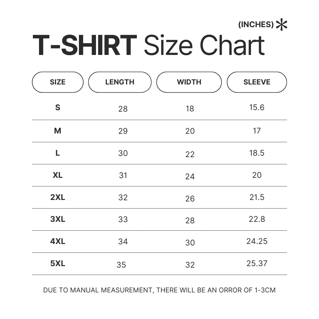T shirt Size Chart - Beagle Gifts UK
