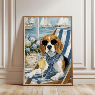 Beagle Relaxing Cozy Home Wall Art