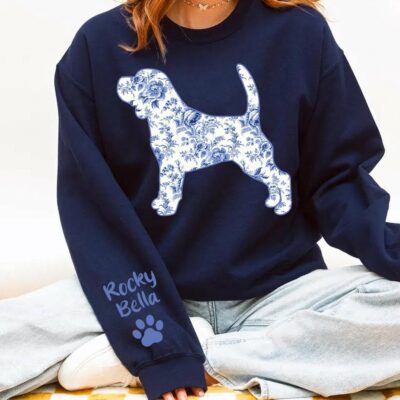 Beagle Floral Vintage Custom Sweatshirt