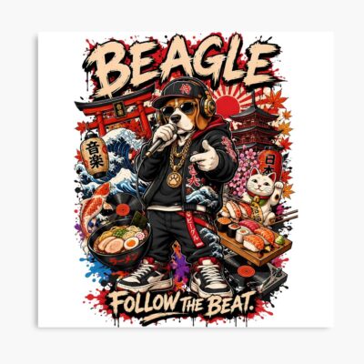 Beagle Retro Design Poster
