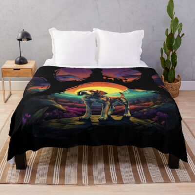 Beagle Iconic Illustration Throw Blanket