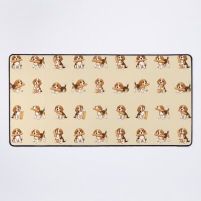 Beagle Aesthetic Illustration Mouse Pad