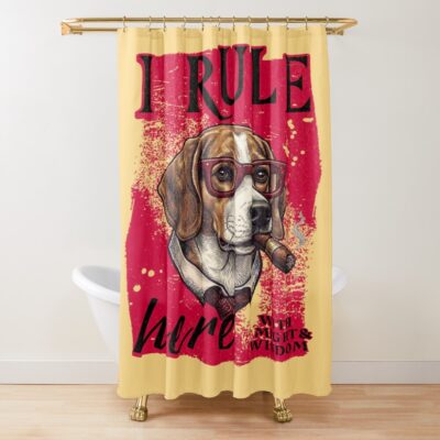 Beagle Classic Artwork Shower Curtain