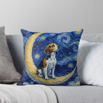 Beagle Classic Illustration Throw Pillow