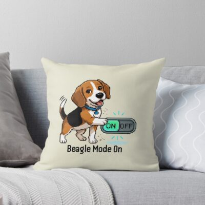 Beagle Modern Artwork Throw Pillow