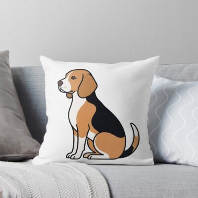 Beagle Classic Artwork Throw Pillow